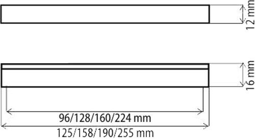 Меблева ручка DU 02AL 96 мм алюміній DC