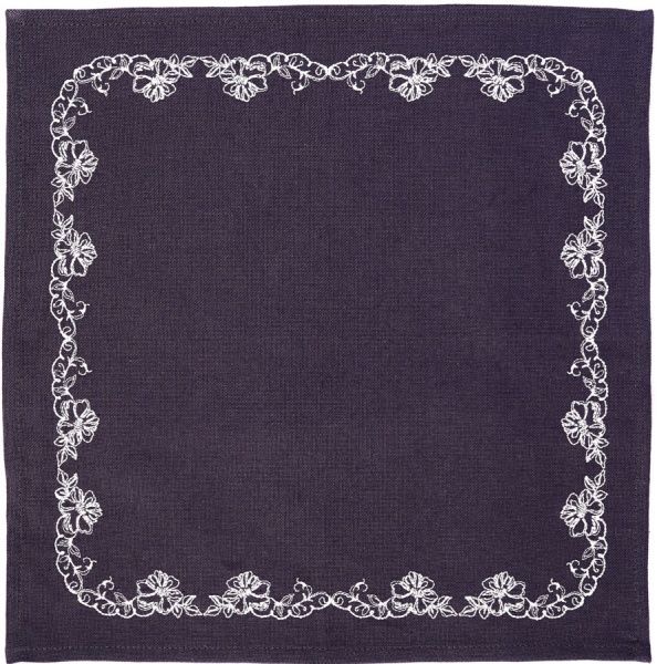 Комплект серветок Едельвіка «Мереживо» 152-19/00 33x33 см темно-синій 