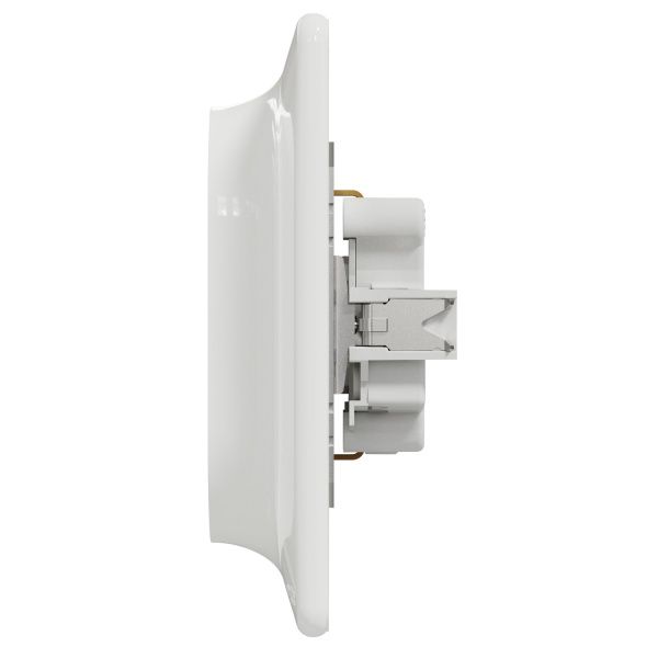 Розетка силовая двойная с заземлением Schneider Electric Sedna Design со шторками без крышки белый SDD311221