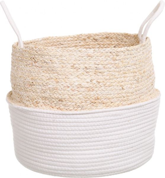 Корзинка плетеная большой 40х32 см белый