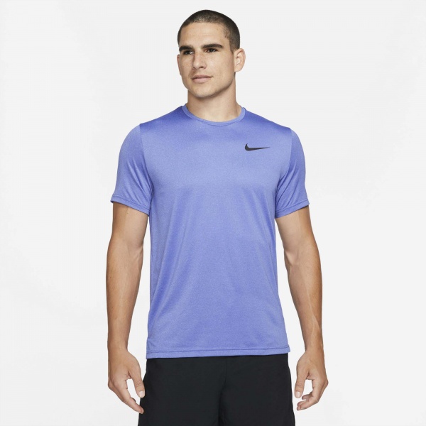 Футболка Nike M NP DF HPR DRY TOP SS CZ1181-457 р.XL бузково-синій
