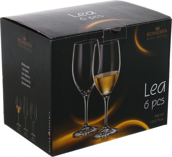 Набор бокалов для вина Lea 360 мл 6 шт. Bohemia 