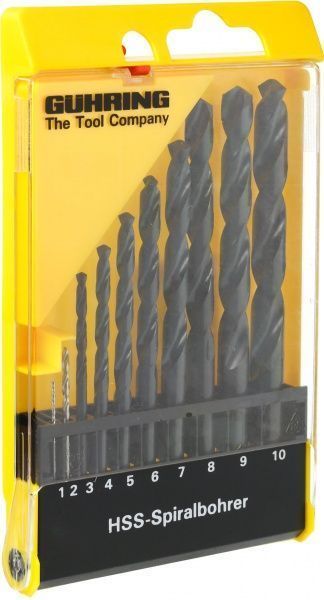 Набор сверл по металлу Guhring 1-10 мм 10 шт. 8901 0,010