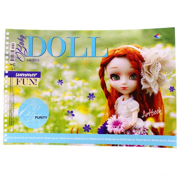 Альбом для малювання на спіралі А4 18 аркушів Лялька Поділля