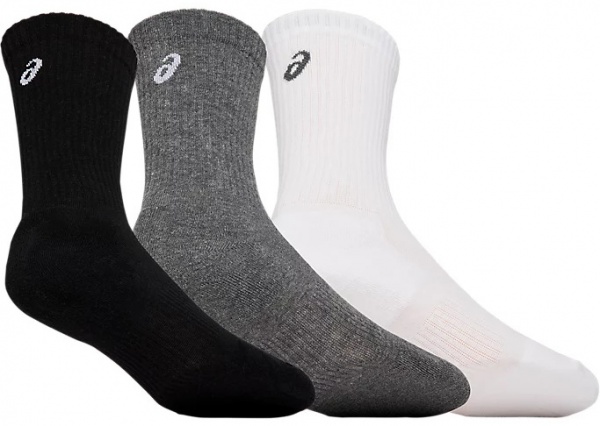 Шкарпетки Asics 3PPK CREW 155204-0701 р.I чорний/білий/сірий