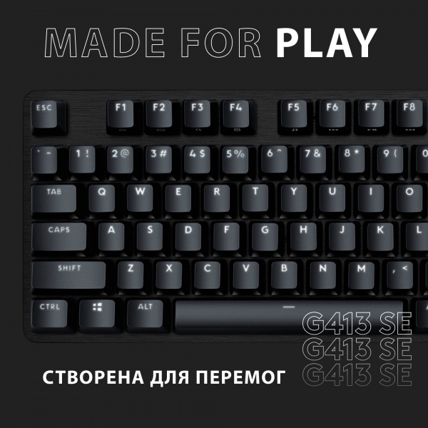 Клавіатура Logitech G413 SE Corded Mechanical Gaming (L920-010437) black 