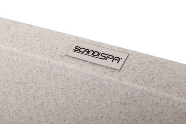 Мойка для кухни ScandiSPA Compact 615 бежевая с сифоном 
