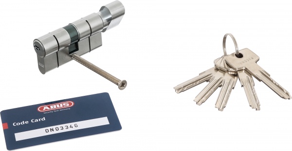 Цилиндр Abus KD6PS 30x30 ключ-вороток 60 мм матовый никель 2240631677013