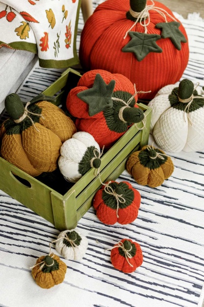 Декоративное изделие Тыква Mini 9x9 см оранжевый Прованс 