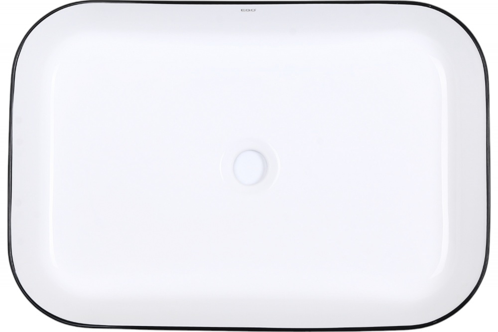 Умивальник EGO BLACK LINE на стільницю прямокутний 60х42х14 см