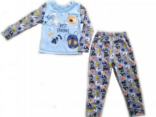 Пижама для мальчиков Маленькие люди №6 р.92-98 голубой 
