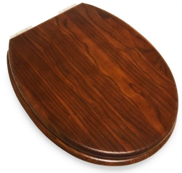 Сиденье для унитаза с крышкой Ваші Меблі 430х370х50 коричневое