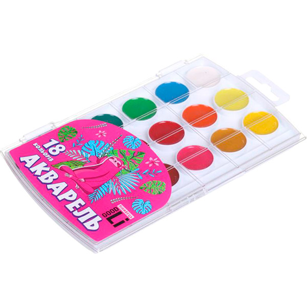 Акварель медовая 18 цветов без кисти 400104_1 Good Li