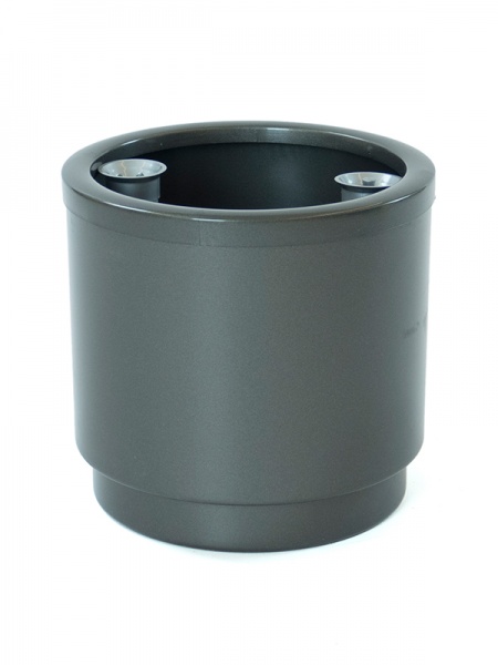Горщик пластиковий Plastiken HIDROJARDINERA 4126 круглий антрацитовий (4126 antr 4126 ч) 