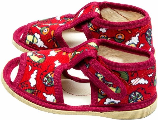 Тапочки для девочек Экотапок Сандалик летний красные 1075 р.26