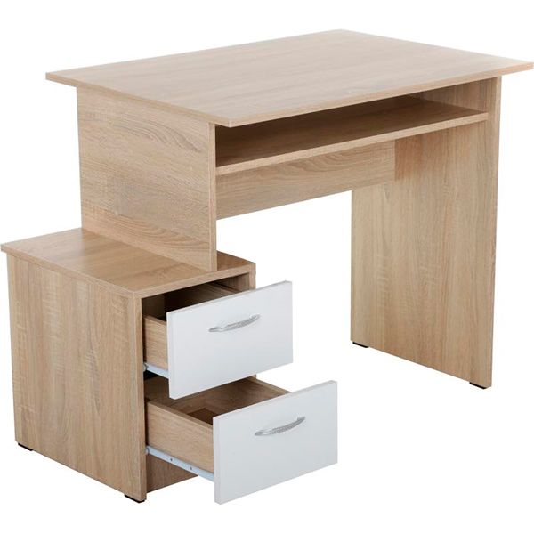 Стол письменный Пехотин Софт дуб сонома с белым 