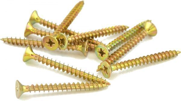 Шуруп универсальный потайная головка ЦЖ 5x50 мм желтый цинк вес Expert Fix