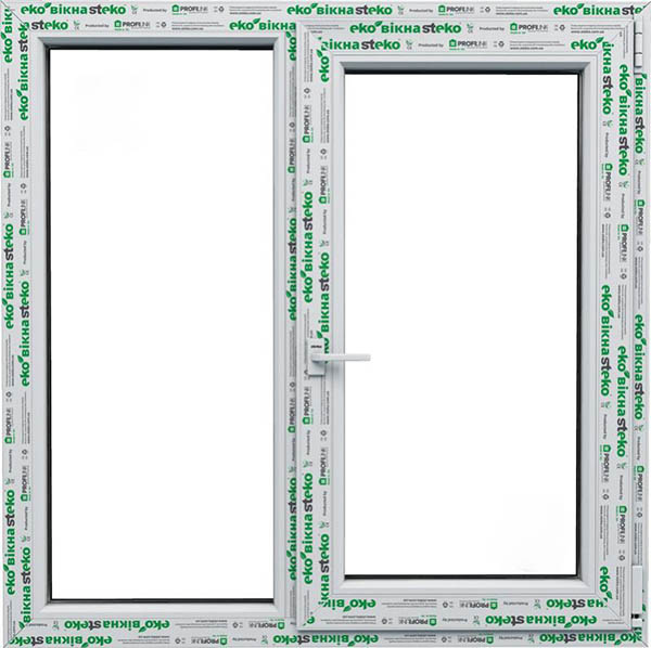 Вікно поворотно-відкидне Steko S300 58 1200x1400 мм праве