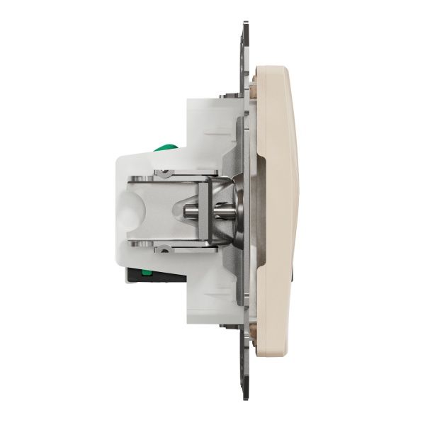 Розетка компьютерная двойная без заземления Schneider Electric Sedna Design RJ45 категория 5E UTP бежевый SDD112452