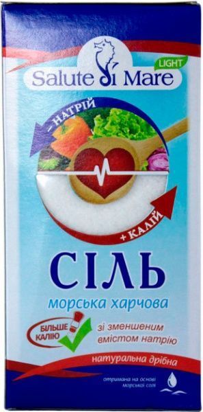 Сіль морська харчова Light (4820169780430) 750 г Salute di Mare™