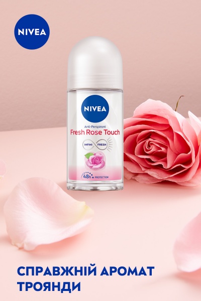 Антиперспірант для жінок Nivea Свіжий дотик троянди 50 мл