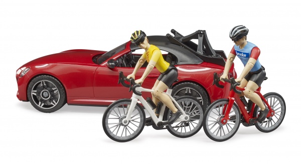 Игрушечный набор Bruder Roadster с велосипедом и фигуркой 1:16 03485