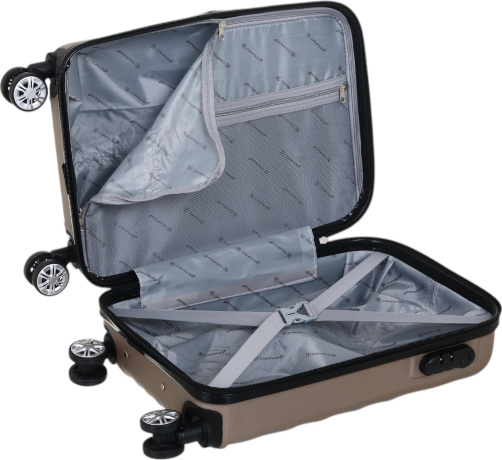 Чемодан Compass №LS080609 S 40 л капучино 50x35x23 см