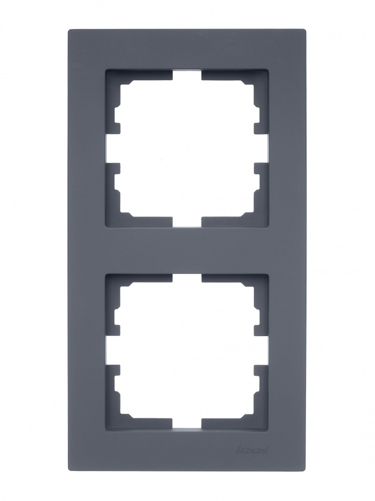 Рамка двомісна Lezard Vesna вертикальна шефілд грей 742-3400-152