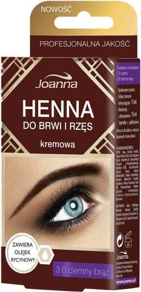 Фарба для брів і вій Joanna Henna темно-коричневий