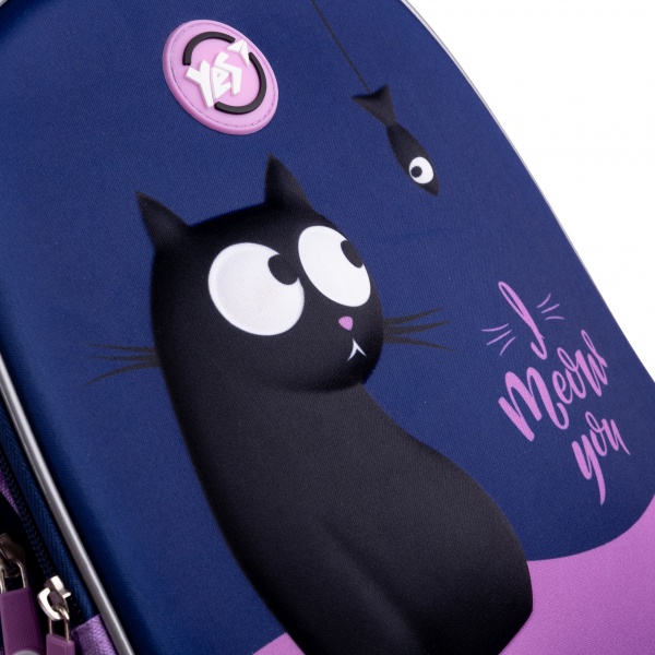 Ранець напівкаркасний YES Cats S-82 Cats фіолетовий