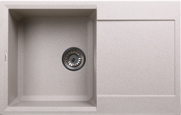 Мийка для кухні ScandiSPA Straight 780 бежева з сифоном 