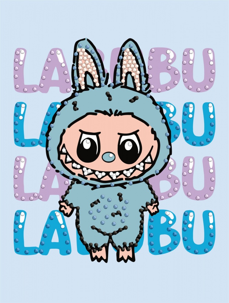 Алмазная мозаика Он Лабубу Ideyka