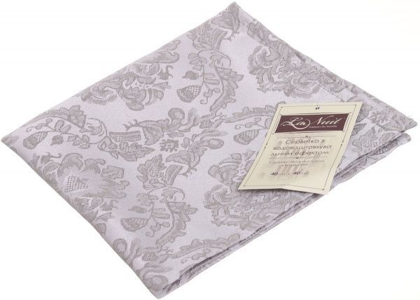 Серветка La Nuit Jacquard Гретта waterproof 40x40 см сірий