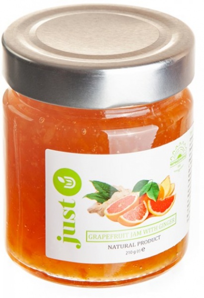 Джем ТМ Just U имбирно-грейпфрутовый 210г