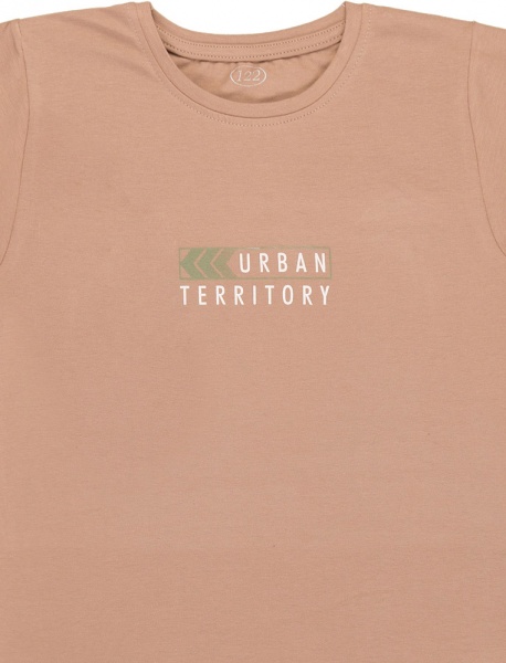 Футболка унисекс Фламинго 864-417 р.134 бежевый 