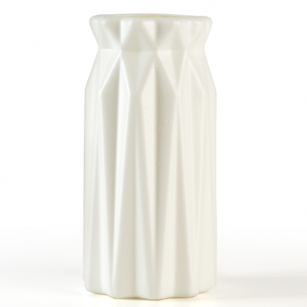 Ваза пластиковая MVM DH-FLOWERS-01 WHITE 18 см 