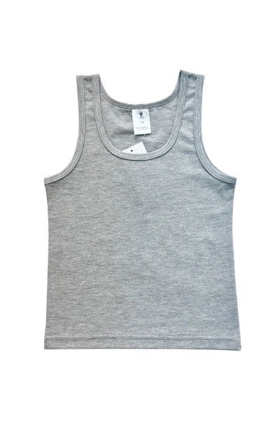 Майка для мальчиков Роза р.110 серый меланж 210414 