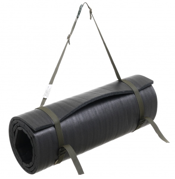 Коврик туристический MONOIZOL с креплением (1900мм*600мм*15мм) черный