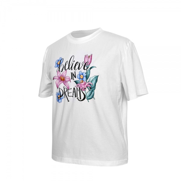 Футболка для девочек WP Merchandise Believe in dreams р.164 белый FWPKIDTSBD23WT164 