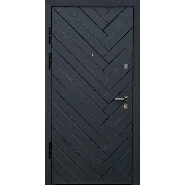 Дверь входная Булат К-7 159 венге темный 2050x850мм левая