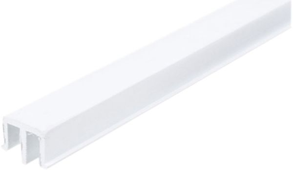 Профіль для скла Ш-подібний високий 4,5x15x2500 мм білий