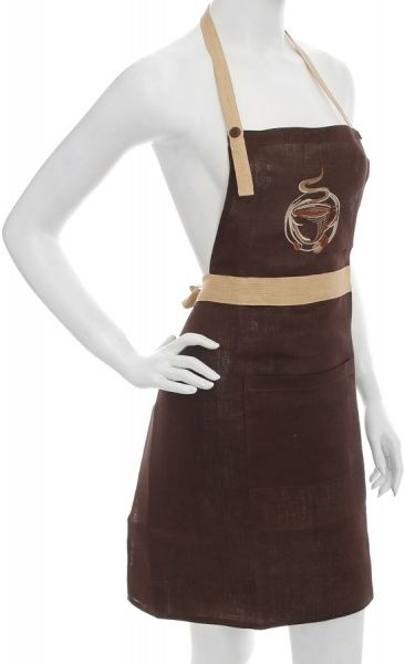 Фартук с нагрудником и вышивкой Coffee К-103 в ассорт. Ярослав