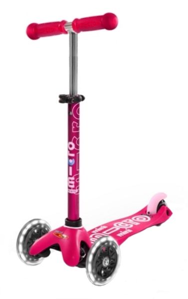 Самокат Micro Mobillity Systems Mini Micro deluxe LED розовый MMD075 