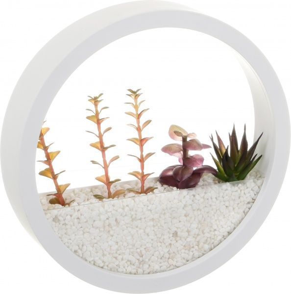 Декор настенный Nature круглый 25x25 см белый 