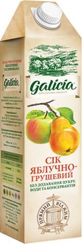 Сок Galicia Яблочно-грушевый пастеризованный 1л (4820151001611) 