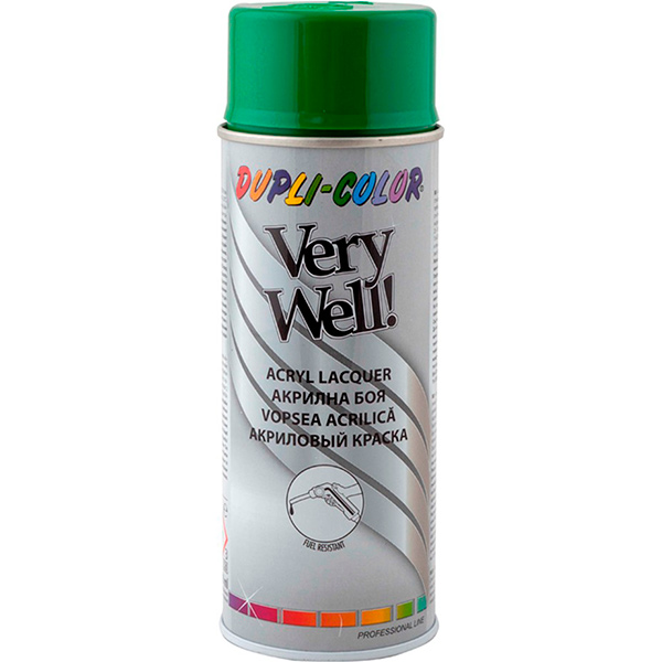 Эмаль аэрозольная Dupli-Color Very Well RAL 6001 изумрудно-зеленый глянец 400 мл