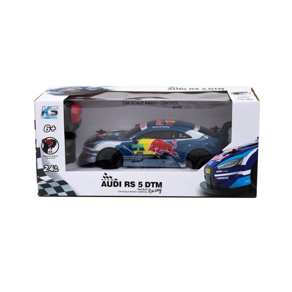 Машинка на р/к - Audi RS 5 DTM Red Bull (1:24, 2.4Ghz, блакитний) 1:24 124RABL