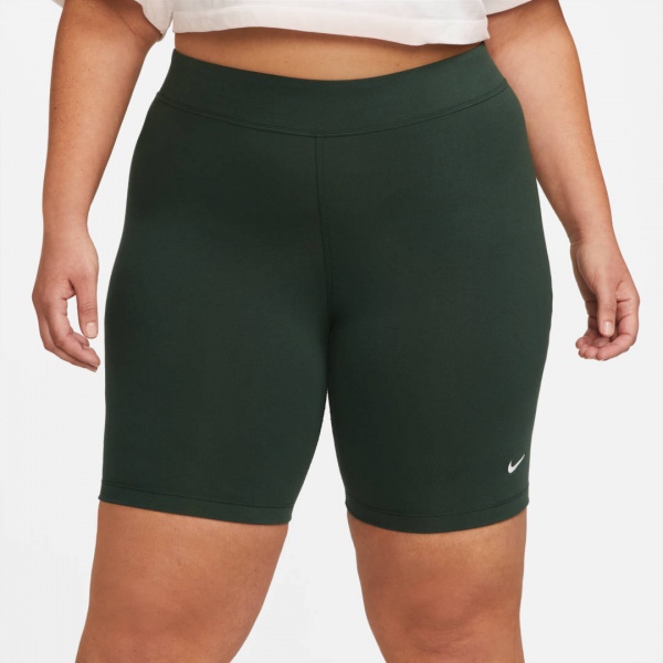 Шорты Nike W NSW ESSNTL MR BIKER SHORT CZ8526-397 р. XS зеленый