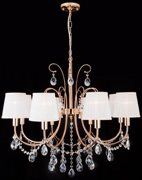 Люстра подвесная Strotskis Emiliana 8x40 Вт E14 белый/золото 10087/8 