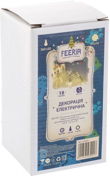 Электрогирлянда-штора внешняя встроенный светодиод (LED) 360 ламп 2м MILED-15-0016